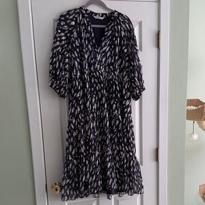 Amanda Uprichard Navy and Ivory Dress